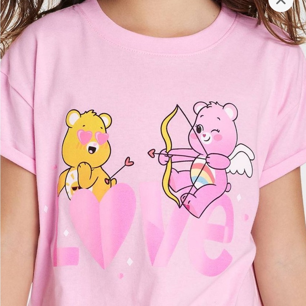 Girl’s Care Bears Love T-shirt Size L 10/12